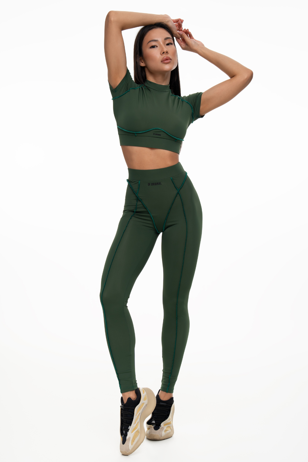 MAJESTIC MOSS SPORTS LEGGINGS + MAJESTIC MOSS SPORTY T-SHIRT TOP