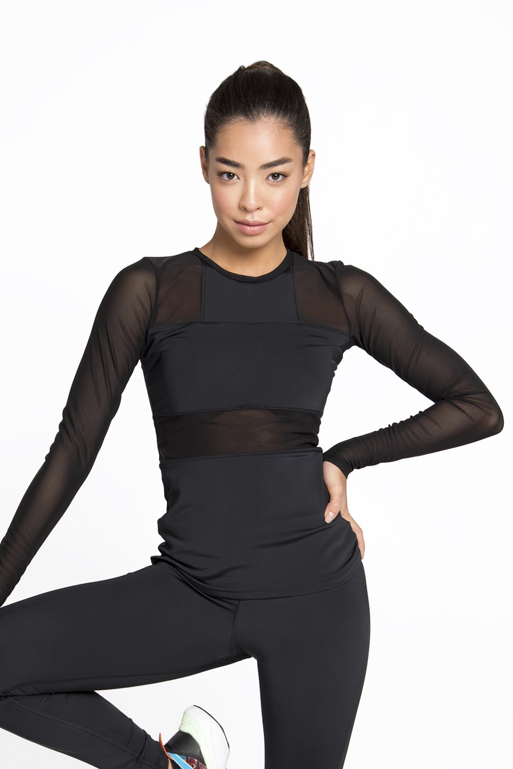 CRAZY BASIC BLACK LONG SLEEVE TOP + SUPER LUXE LEGGINGS