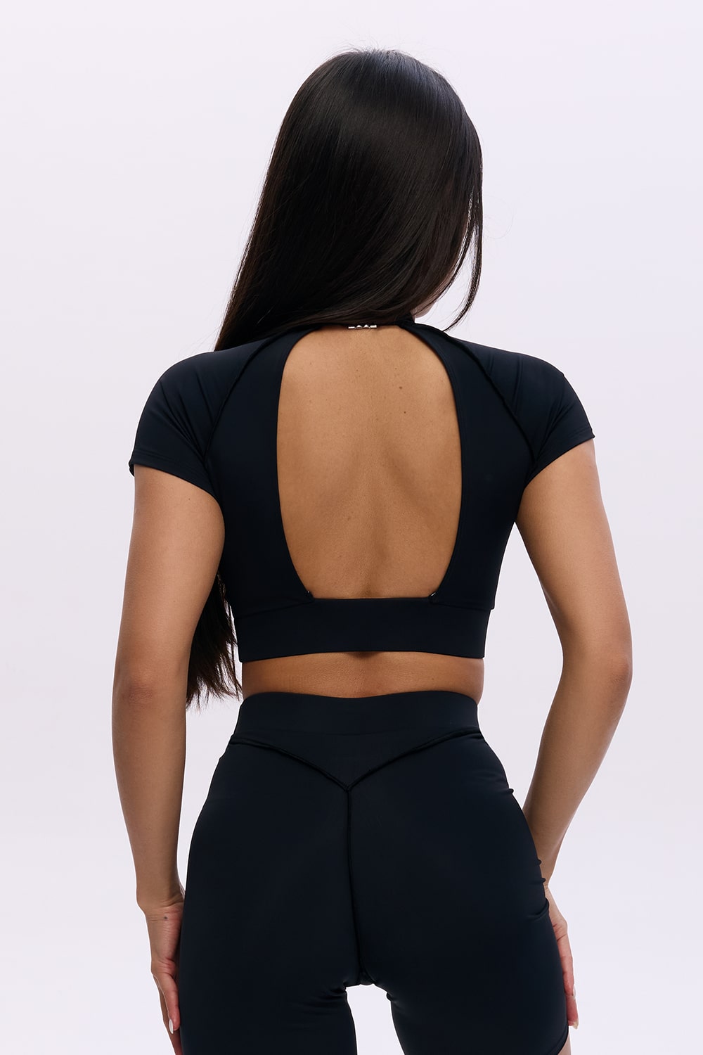 MAJESIC BLACK T-SHIRT TOP