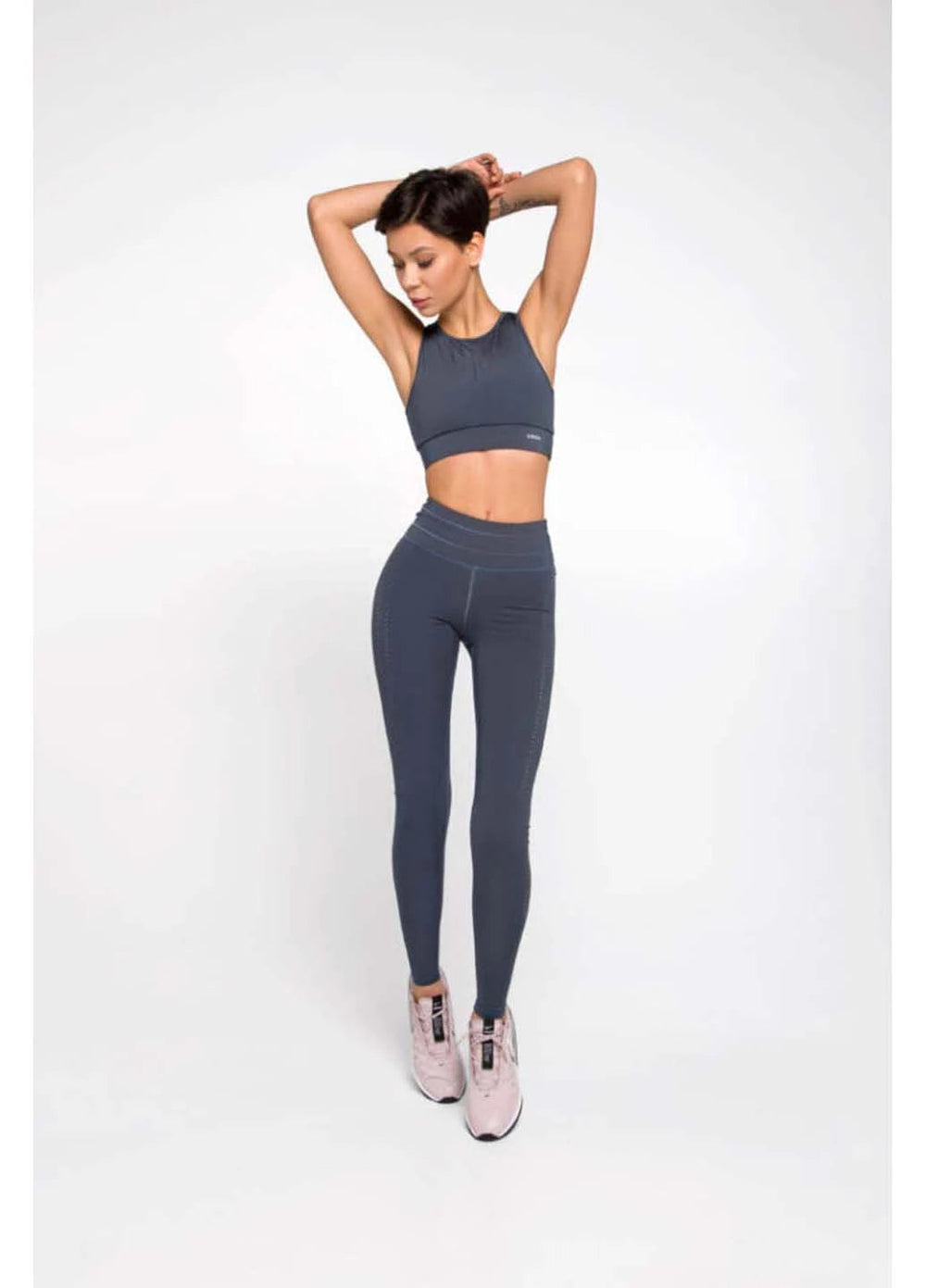 PIXEL ANTHRACITE LEGGINGS + PIXEL ANTHRACITE BRA TOP