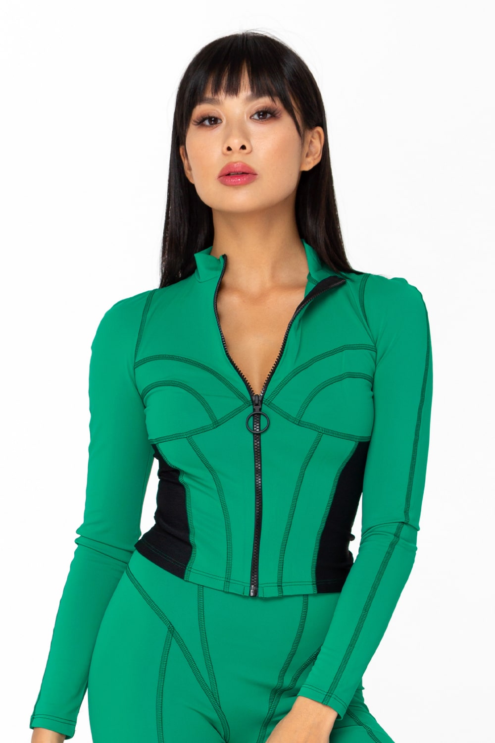 VOGUE GREEN RASHGUARD +  VOGUE GREEN LEGGINGS