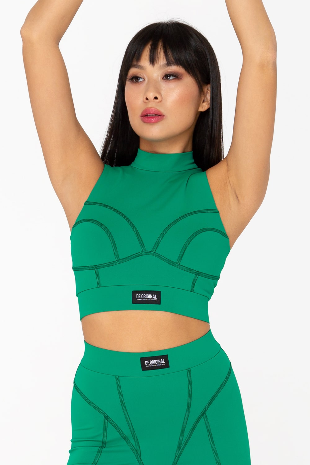 VOGUE GREEN LEGGINGS + VOGUE GREEN BRA TOP