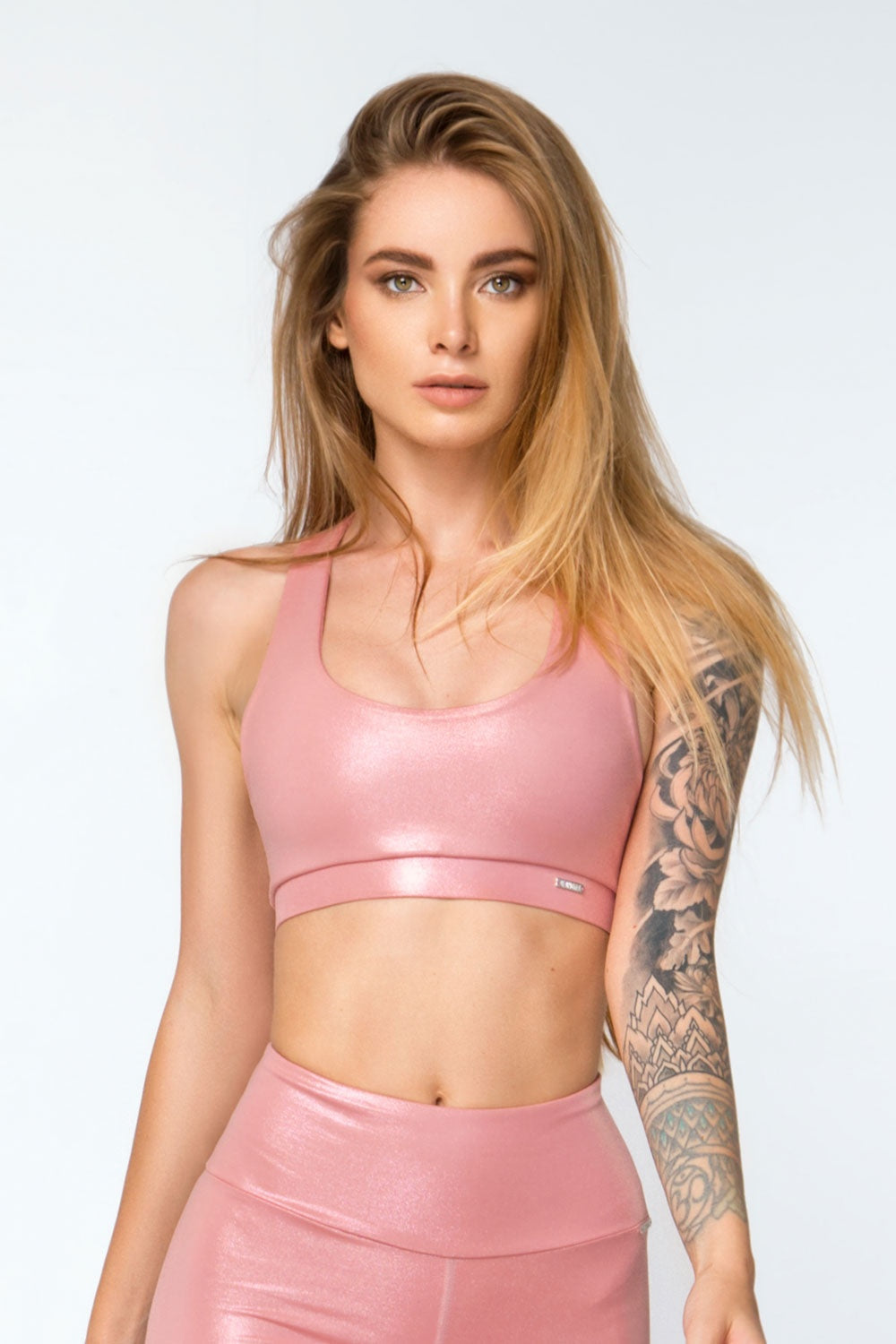 LEGGINGS LUMINAS ROSE + BRA TOP LUMINAS ROSE