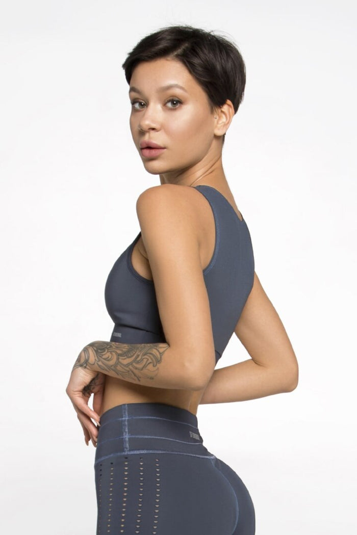 PIXEL ANTHRACITE LEGINGI + PIXEL ANTHRACITE BRA TOPS